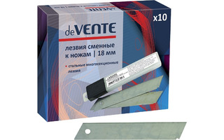 Лезвия для канцелярских ножей 18мм "deVENTE" 10шт 4092301