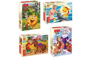 Пазлы Хатбер   12эл MAXI "Любимые сказки" ассорти 12ПЗ5 083728