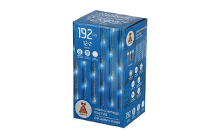 Гирлянда новогодняя электрическая  192л LED "Водопад" 1,2*2м 8 нитей белый 382-023