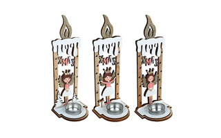 Сувенир "Ангел" подсвечник дерево  9*24см 396-801