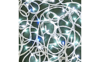 Гирлянда новогодняя электрическая 200л LED 20м "Вьюн" белый мерцание 351-687