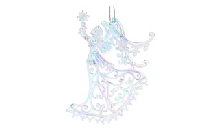 Елочная игрушка "Ангел" 13см пластик 374-334