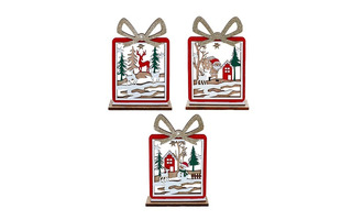 Сувенир "Подарок" дерево 11*16*4см арт.2 396-748