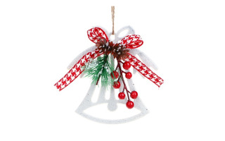 Елочная игрушка "Колокольчик" 11см пластик 374-392