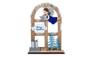 Сувенир "Ангел в окне" 28*20*5см дерево С1 396-781