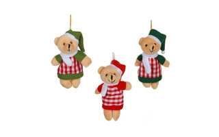 Мягкая игрушка "Мишка в платье" 11см ассорти 394-517