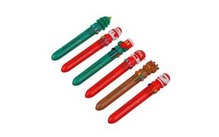 Ручка шариковая "ClipStudio.Новогодняя" автомат 10-цветная 0,7мм 591-167