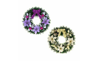 Украшение "Венок" ассорти 38см 377-426