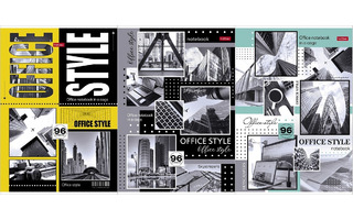 Тетрадь А4  96 л "Office Styie" клетка лак 96Т4вмВ1гр 083177 Хатбер