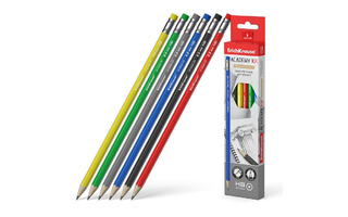 Карандаш ч\гр "Erich Krause.Academy НВ" с ластиком 56005