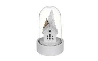 Сувенир "Домик" LED 5,6*5,6*9,2см белый 392-057