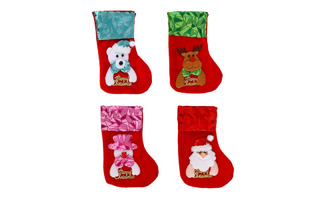 Носок новогодний ассорти 20см 394-437