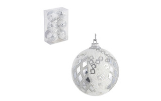 Елочные шары в наборе "Серебро" 6шт 6см 23-60 373-421