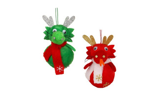 Игрушка-подвеска "Дракончик в шарфе" 6*8*12см текстиль 374-430