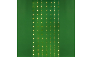 Гирлянда новогодняя электрическая 210л LED "Занавес.Нить росы" 2*3м шампань 384-121