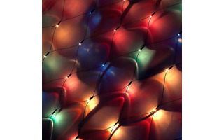 Гирлянда новогодняя электрическая 144л LED "Сетка" 1,5*1,5м мультицвет 362-081