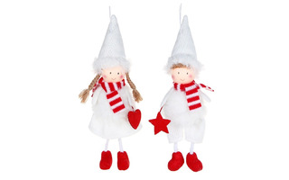 Сувенир-подвеска "Мальчик/девочка" 6*5*20см текстиль 374-435