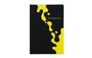 Бизнес-блокнот А5  96л "Неон желтый" интегр.обл. софт тач 572-207