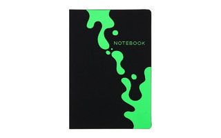 Бизнес-блокнот А5 96л "Неон зеленый" интегр.обл. софт тач 572-206