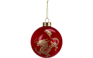 Елочный шар "Огненный дракон" 8см стекло ЕШ-4256