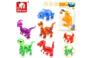 Игрушка "Динозавр" со светом,на присосках пластик 11*15см в пакете 327562 200546375