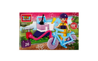 Конструктор пласт "Велопрогулка" 26дет +фигурка 353036 20027-AA (3657) Город мастеров