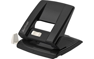 Дырокол  20л "Berlingo.Power TX" черный металл с линейкой и фиксатором KPh_20182