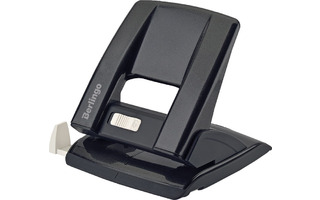 Дырокол  30л "Berlingo.Power TX" черный металл с линейкой и фиксатором KPh_30182