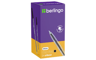 Ручка шариковая "Berlingo.Tribase" черная 1мм CBp_10901