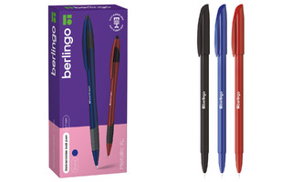 Ручка шариковая "Berlingo.Metallic XL" синяя автомат 0,7мм CBm_70782