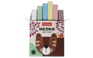 Мел цветной набор  6цв "Нарисуй-ка" ML_082951 Хатбер
