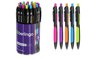 Ручка шариковая "Berlingo.Color Zone 2" автомат синяя 0,7мм CBm_70955/319388