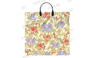 Пакет  37*35 "Цветочный принт" 90мкм с пластиковой ручкой 4642