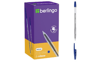 Ручка шариковая "Berlingo.Tribase" синяя 1мм CBр_10902