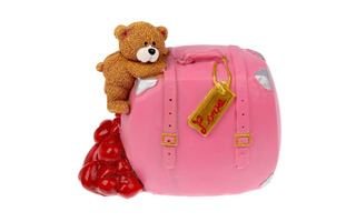 Копилка "Мишка у чемодана" 10,2*5,5*8см 865492