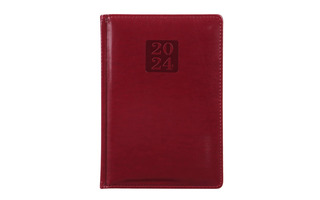 Ежедневник А5  352стр УЦЕНКА "Престиж" иск.кожа бордовый зол.срез датир 2024 572-142
