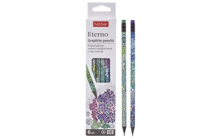 Карандаш ч\гр "Hatber.Eterno.HB" заточ.с ластиком BLs_079546 (стандарт 6шт)
