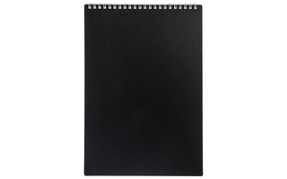 Блокнот А4   80л "VELVET.Черный" на гребне пласт. облож. офсет 80Б4В1гр_01601 081540 Хатбер