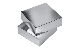 Коробка подарочная "Metallik Серебро" квадрат 18*18*6,5см Ккс_03426 082227 Хатбер