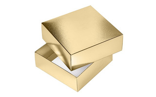 Коробка подарочная "Metallik Золото" квадрат 18*18*6,5см Ккс_03424 082226 Хатбер