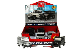 Машина инерц металл "УАЗ HUNTER" 12см HUNTER-12DB6-MIX (278) 362987 Технопарк