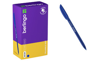 Ручка шариковая "Berlingo.Triangle 100T" синяя 0,7мм игол.ст CBp_07105 трехгранная