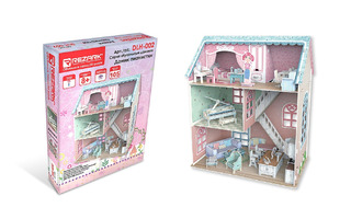 Набор для творчества "REZARK.Сборные модели.Кукольные домики.Домик пианистки" 29*17*33см DLH-002