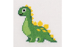 Набор для творчества "Klart.Вышивка крестом.Динозаврик" 10,5*10,5см 12-011
