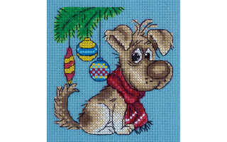 Набор для творчества "Klart.Вышивка крестом.В ожидании подарков" 13*13см 8-245