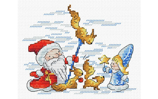 Набор для творчества "М.П.Студия.Вышивка крестом.Маленькие помощники" 11*14см М-672