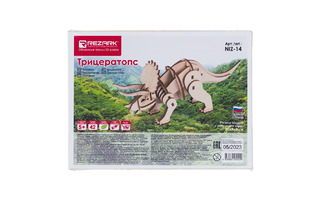 Набор для творчества "REZARK.Сборные модели.Живая природа.Трицератопс" фанера 9*20*6см NIZ-14