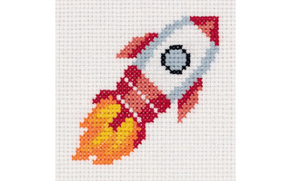 Набор для творчества "Klart.Вышивка крестом.Ракета" 9,5*9,5см 12-038