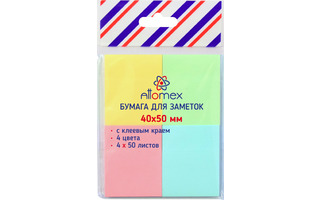 Липкий блок  40*50  50л "deVente.Attomex.Pastel" 4цв 2010201