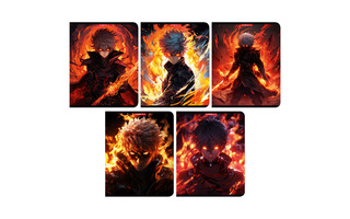 Тетрадь 48 л "Аниме.Огненные парни" Клетка лак 14102/5 АкХолд